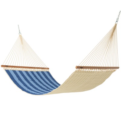 Large Bella-Dura Polyester Quilted Hammock - Cabana Stripe Chambray