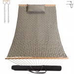 Large Soft Weave Hammock with Pillow & Storage Bag - Flax
