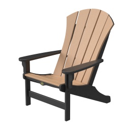 DURAWOOD® Poly Sunrise Adirondack Chair - Black and Cedar