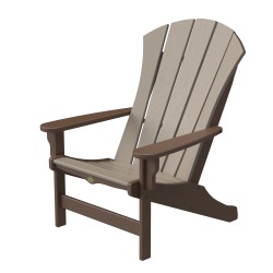 DURAWOOD® Poly Sunrise Adirondack Chair - Chocolate and Weatherwood