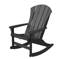 DURAWOOD® Poly Sunrise Adirondack Rocker - Black