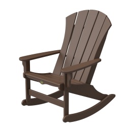 DURAWOOD® Poly Sunrise Adirondack Rocker - Chocolate