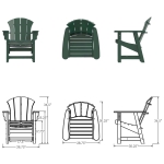 DURAWOOD® Poly Woodgrain Sunrise Conversation Chair