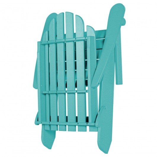 DURAWOOD® Poly Essentials Folding Adirondack Chair - Turquoise