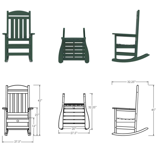 DURAWOOD® Poly Porch Rocker