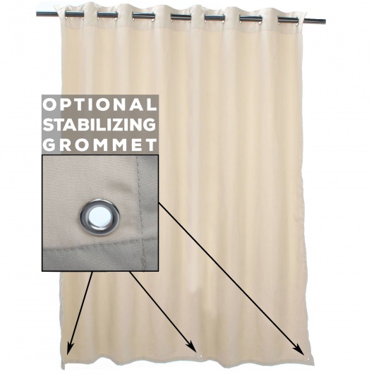 Crema Extra Wide Outdoor Curtain