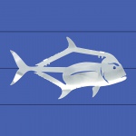 Stainless Steel African Pompano Wall Decor