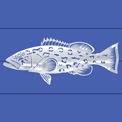 Stainless Steel Grouper Wall Decor
