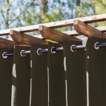 Dark Shadow Extra Wide Outdoor Curtain with Nickel Plated Grommets - 120 in