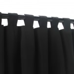 Sunbrella Canvas Black with Tabs - 50 in. x 120 in.