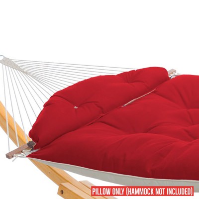 Long Sunbrella® Tufted Hammock Pillow - Jockey Red