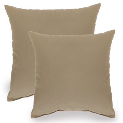 Tan Indoor/Outdoor Throw Pillow - Set of Two