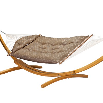 Large Sunbrella Tufted Hammock with Detachable Pillow - Arch Cocoa