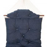 Large Sunbrella Tufted Hammock with Detachable Pillow - Platform Indigo