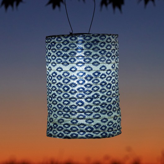 Soji Tribal Diamond Nylon Solar Outdoor Lantern by Allsop Home and Garden