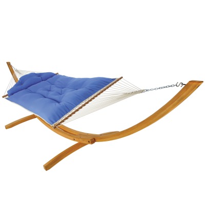 Large Sunbrella Tufted Hammock with Detachable Pillow - Canvas Capri