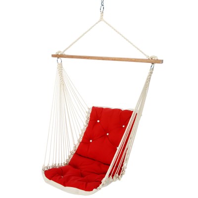 Tufted Sunbrella Single Swing - Canvas Jockey Red
