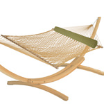 Roman Arc Cypress Stand, DuraCord Hammock and Pillow