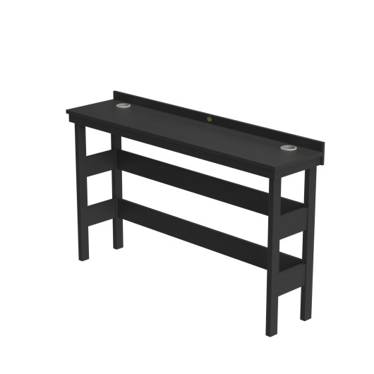 DURAWOOD® Poly 3 Piece Viewfinder Bar Height Table with Saddle Stools