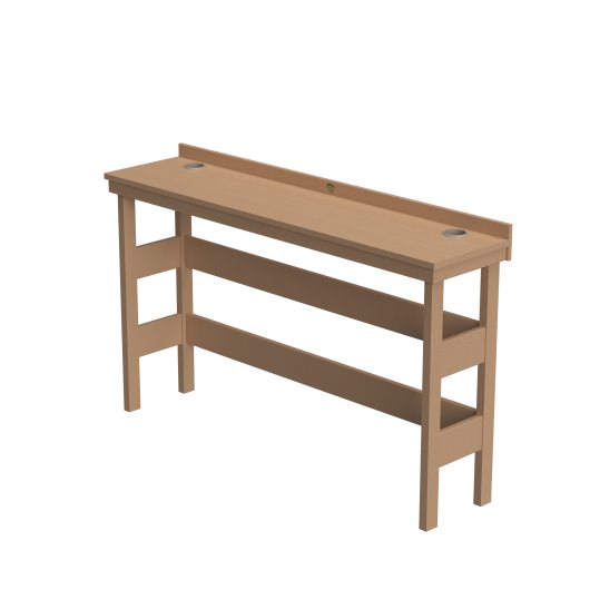 DURAWOOD® Poly 3 Piece Viewfinder Bar Height Table with Saddle Stools
