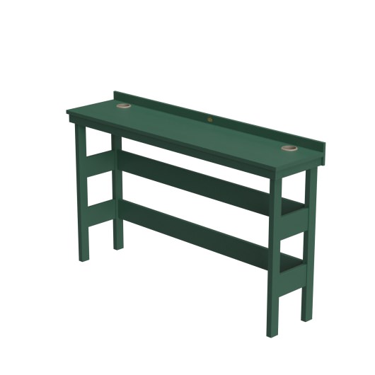 DURAWOOD® Poly 3 Piece Viewfinder Bar Height Table with Saddle Stools
