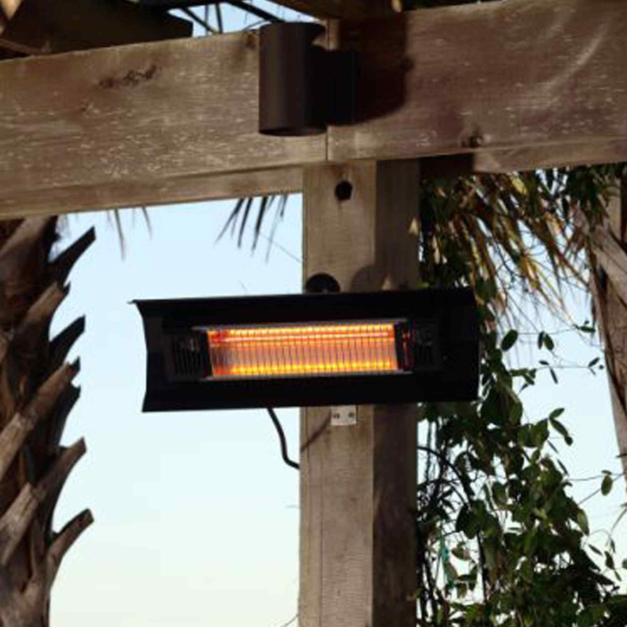 Fire Sense Black Steel Wall Mounted Infrared Patio Heater