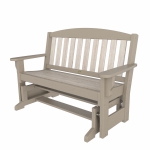 DURAWOOD® Poly Heritage Woodgrain Glider Bench