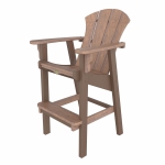 DURAWOOD® Poly Heritage Woodgrain Sunrise Bar Height Chair