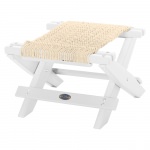 DURAWOOD® Poly White Folding DURACORD® Rope Footstool