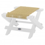 DURAWOOD® Poly White Folding DURACORD® Rope Footstool
