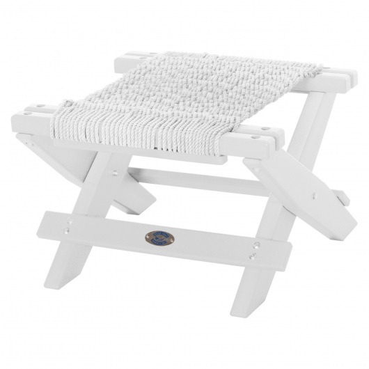 DURAWOOD® Poly White Folding DURACORD® Rope Footstool